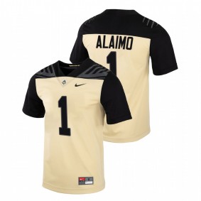 Michael Alaimo Purdue Boilermakers College Football Gold Vapor Untouchable #1 Jersey