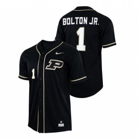 Mike Bolton Jr. Purdue Boilermakers #1 College Baseball Men Black Jersey