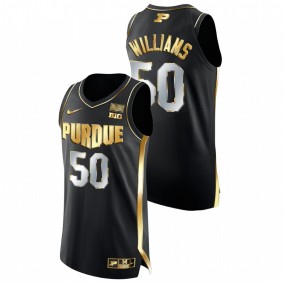 Trevion Williams #50 Black Purdue Boilermakers 2021-22 Authentic Basketball Golden Edition Jersey