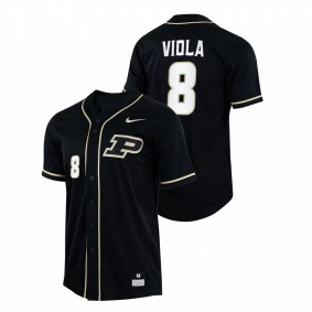 Troy Viola Purdue Boilermakers #8 College Baseball Men Black Jersey