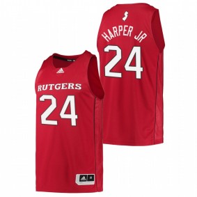 Rutgers Scarlet Knights Ron Harper Jr. 2022 Scarlet College Basketball Men Jersey