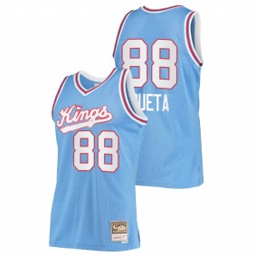 Men Sacramento Kings #88 Blue Neemias Queta 2021 NBA Draft Hardwood Classics Jersey