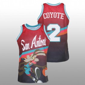 Wile E Coyote San Antonio Basketball Red Men Jersey