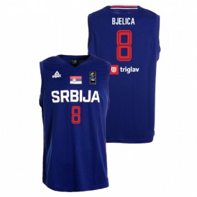 Serbia Basketball Nemanja Bjelica Navy 2021 Tokyo Olympics Away Jersey