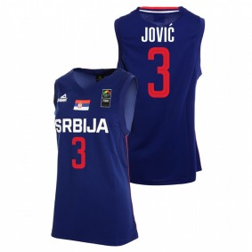 Nikola Jovic Serbia ABA Top Prospect 2022 Navy Men Jersey