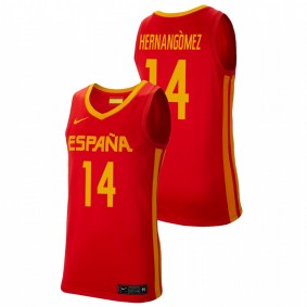 Spain Basketball Willy Hernangomez Red 2021 Tokyo Olympics Away Jersey