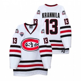 St. Cloud State Huskies Jami Krannila #13 White 2021-22 Home Hockey Jersey Men