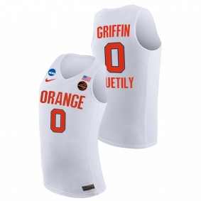 Syracuse Orange Alan Griffin White 2021 March Madness Sweet 16 Replica Jersey