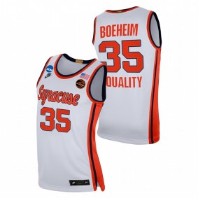 Syracuse Orange Buddy Boeheim White 2021 March Madness Sweet 16 Equality Jersey