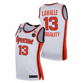 Syracuse Orange Chris Lavalle White 2021 March Madness Sweet 16 Equality Jersey