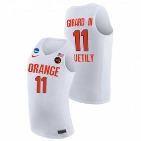 Syracuse Orange Joseph Girard III White 2021 March Madness Sweet 16 Replica Jersey