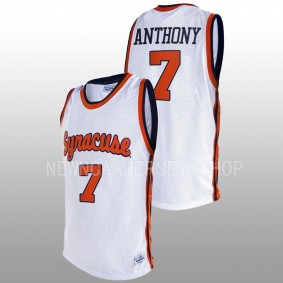 Kiyan Anthony #7 White Syracuse Orange Class of 2025 Retro Basketball Jersey