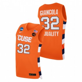 Syracuse Orange Nick Giancola Orange 2021 March Madness Sweet 16 Equality Jersey