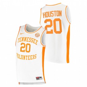 Men Tennessee Volunteers 2021 #20 White Allan Houston College Basketball Retired Number Jersey