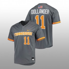 Tennessee Volunteers #11 Chase Dollander College Baseball Grey Jersey Men