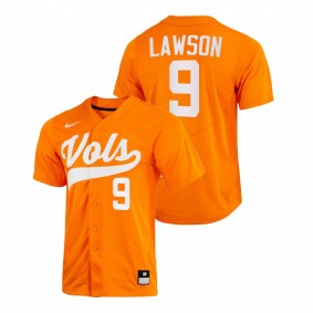 Tennessee Volunteers #9 Cortland Lawson College Baseball Orange Jersey Home Men