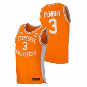 Men Tennessee Volunteers 2021 #3 Orange Drew Pember College Basketball Retro Jersey