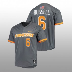 Tennessee Volunteers #6 Evan Russell College Baseball Grey Jersey Men