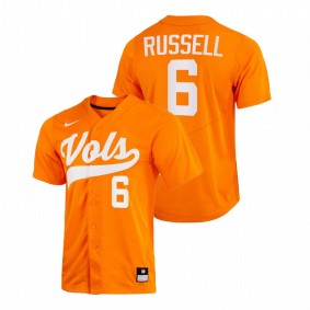 Tennessee Volunteers #6 Evan Russell College Baseball Orange Jersey Home Men