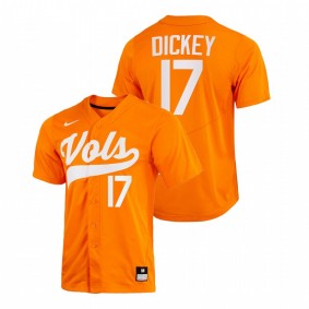 Tennessee Volunteers #17 Jared Dickey College Baseball Orange Jersey Home Men