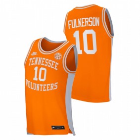 Men Tennessee Volunteers 2021 #10 Orange John Fulkerson College Basketball Retro Jersey