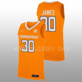 Tennessee Volunteers Josiah-Jordan James 2022-23 Orange Replica Basketball Men Jersey