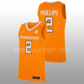 Tennessee Volunteers Julian Phillips 2022-23 Orange Replica Basketball Men Jersey