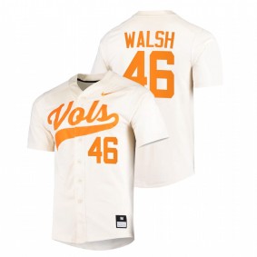 Redmond Walsh Tennessee Volunteers #46 College Baseball Men White Jersey Replica