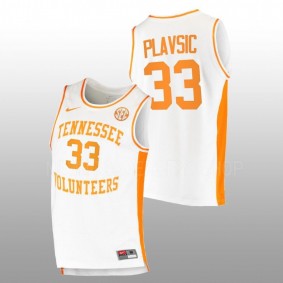 Tennessee Volunteers Uros Plavsic 2022-23 White College Basketball Replica Men Jersey