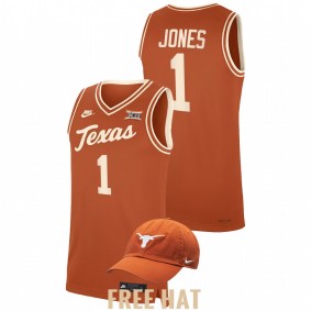 Andrew Jones #1 Orange Texas Longhorns 2021-22 Throwback College Basketball Jersey