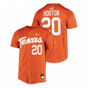 Burt Hooton Texas Longhorns #20 College Baseball Men Orange Jersey Full-Button