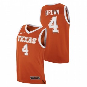 Greg Brown Texas Longhorns 2020-21 Orange Replica College Basketball Jersey