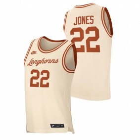 Kai Jones Texas Longhorns 2020-21 Cream Retro Basketball Replica Jersey