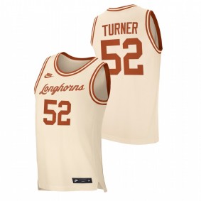 Myles Turner Texas Longhorns Cream Retro Basketball Replica Jersey