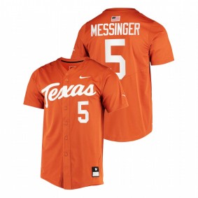 Skyler Messinger Texas Longhorns #5 College Baseball Men Orange Jersey Full-Button