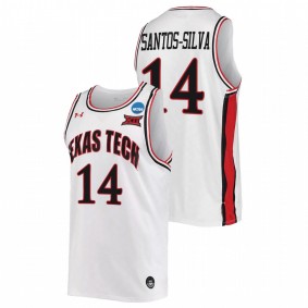 Marcus Santos-Silva #14 White Texas Tech Red Raiders Retro Basketball 2022 NCAA March Madness Jersey