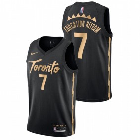 Kyle Lowry Toronto Raptors Black City education refrom Jersey