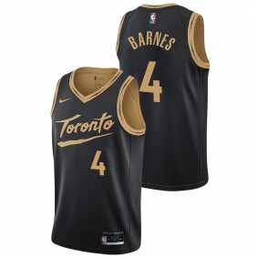 Scottie Barnes Toronto Raptors Black City Edition 2021 NBA Draft Jersey