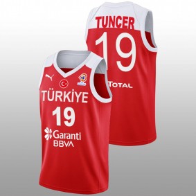 Bugrahan Tuncer #19 Red Turkey Away 2022 FIBA Basketball World Cup Jersey