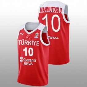 Melih Mahmutoglu #10 Red Turkey Away 2022 FIBA Basketball World Cup Jersey