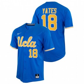 UCLA Bruins #18 Carson Yates College Baseball Royal Jersey Full-Button Men