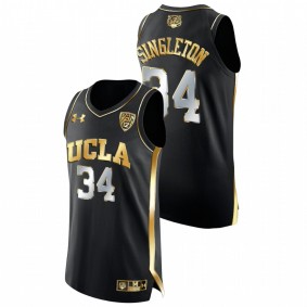 Men UCLA Bruins #34 Black David Singleton College Basketball Golden Edition Jersey