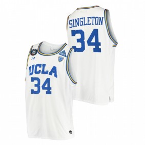 Men UCLA Bruins #34 White David Singleton JRW 2021 March Madness Final Four Jersey