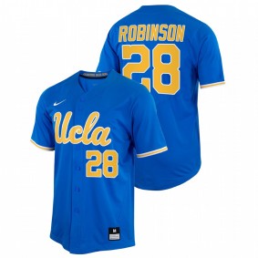 UCLA Bruins #28 Jackie Robinson College Baseball Royal Jersey Full-Button Men