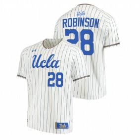 UCLA Bruins #28 Jackie Robinson College Baseball White Jersey Stripes Men