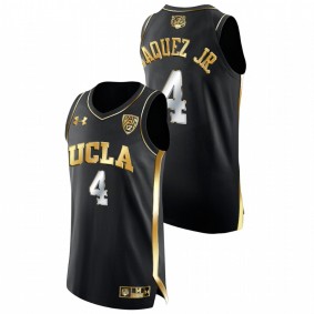 Men UCLA Bruins #4 Black Jaime Jaquez Jr. College Basketball Golden Edition Jersey