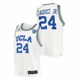 Men UCLA Bruins Jaime Jaquez Jr. #24 White College Basketball Jersey