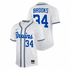 Jake Brooks UCLA Bruins #34 College Baseball Men White Jersey Replica