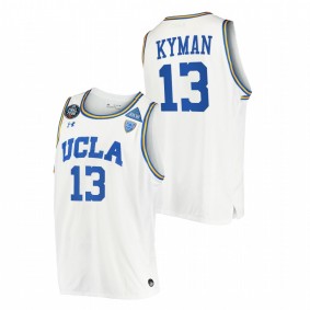 Men UCLA Bruins #13 White Jake Kyman JRW 2021 March Madness Final Four Jersey