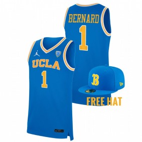 UCLA Bruins Jules Bernard 2022-23 Blue College Basketball Free Hat Men Jersey